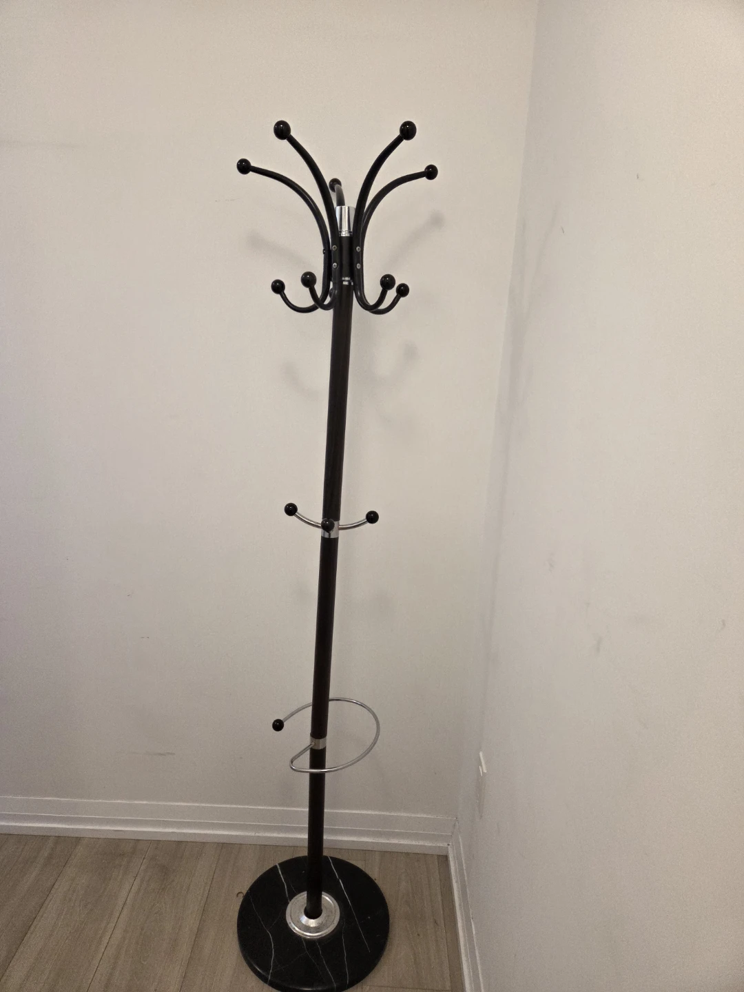 Black Coat Rack with Marble Base - photo 3