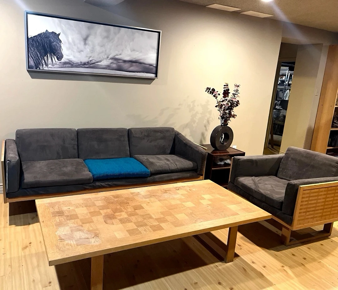 Mid Century White Oak Furniture Set