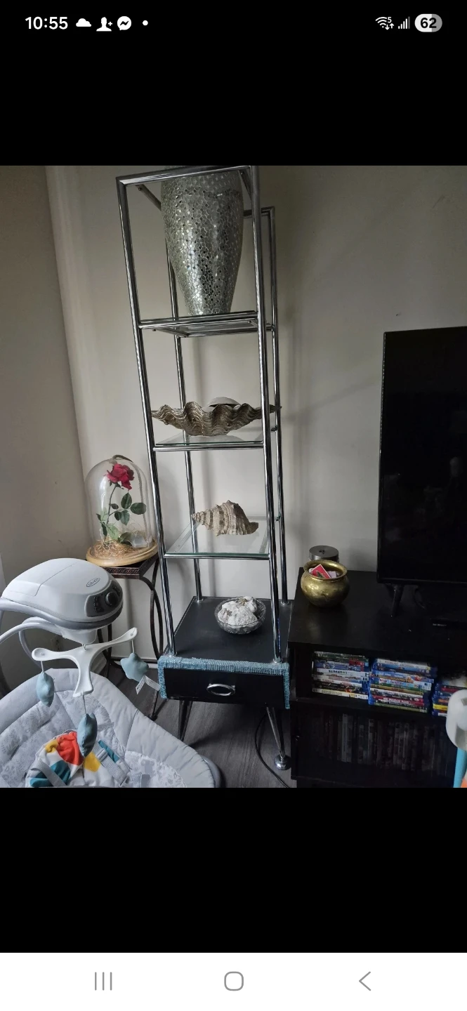 Tall Metal Display Shelf Unit times 2 - photo 2