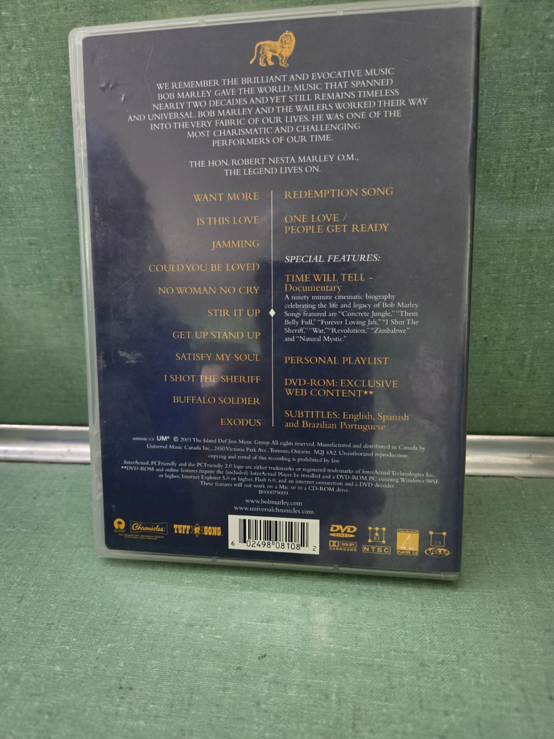 LEGEND/the best of BOB MARLEY and the WAILERS dvd - photo 2