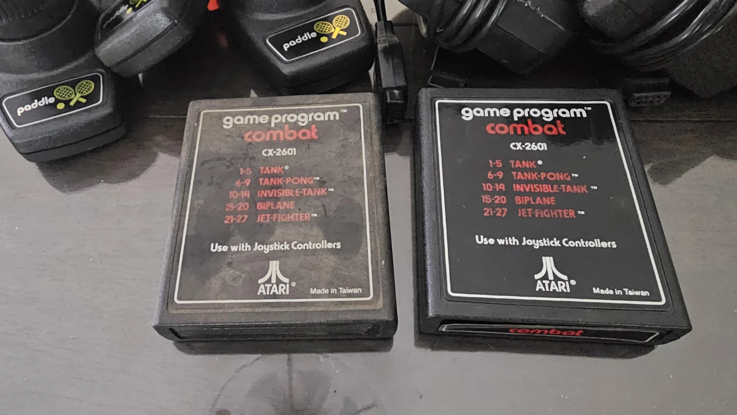 Atari Joysticks, Paddle Controllers & Combat Game Cartridges - photo 4