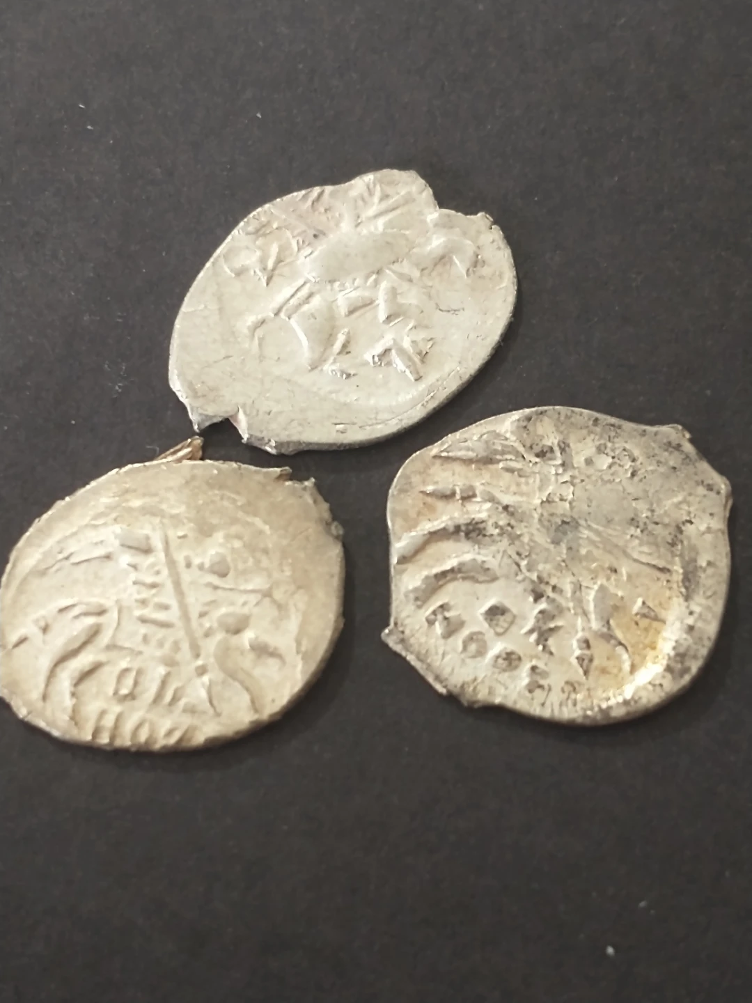 Amazing! Lot 1 - 3 Medieval Russian silver kopeks Wire Coins - photo 2
