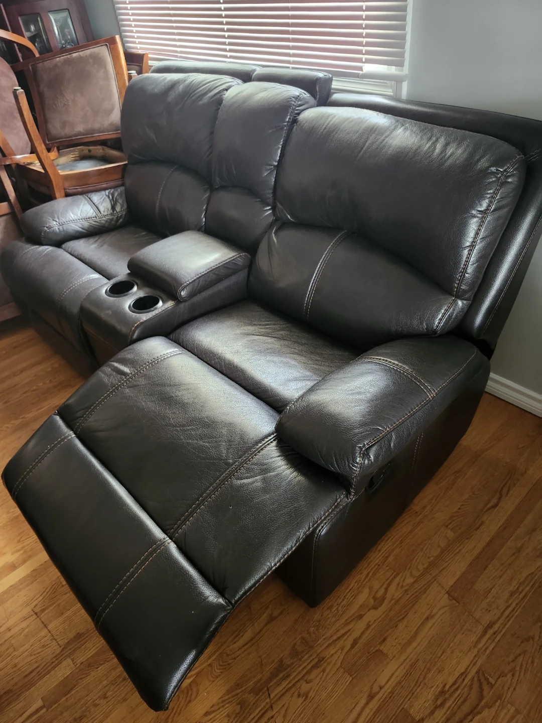 Double recliner couch