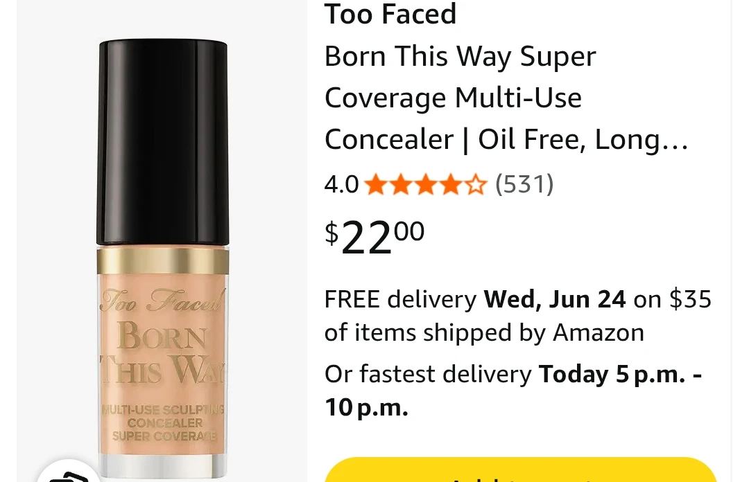 Too Faced Born This Way Super Coverage Concealer - Natural Beige