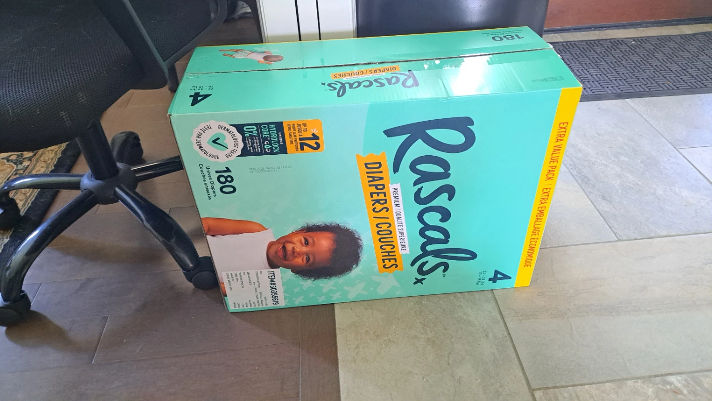 Rascals Premium Diapers Size 4 - 180 Count