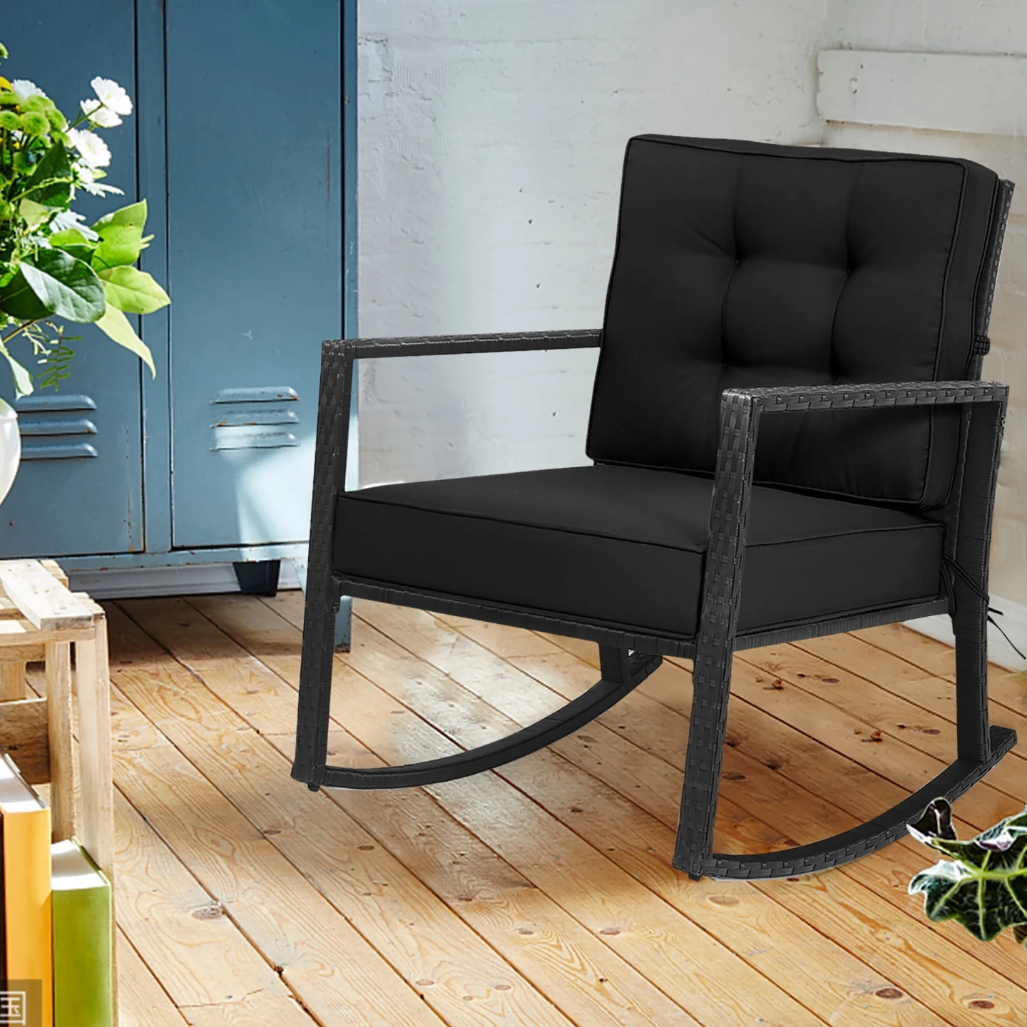 Costway Patio Rattan Rocker Chair - photo 2