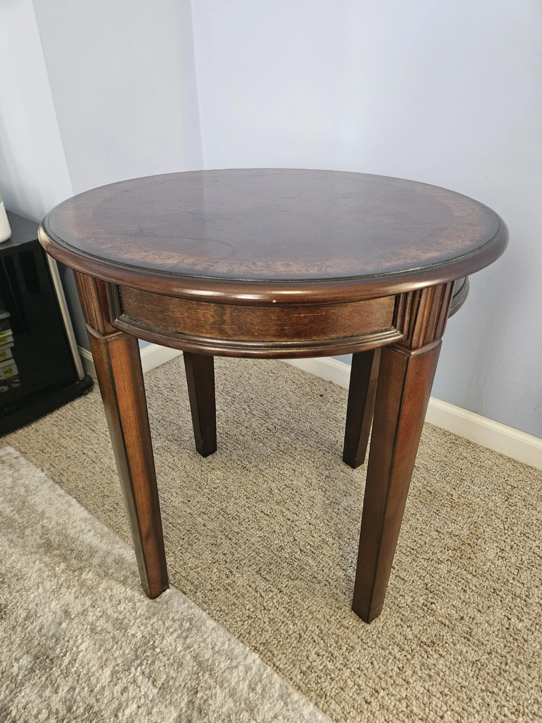 Round Wood Accent Table