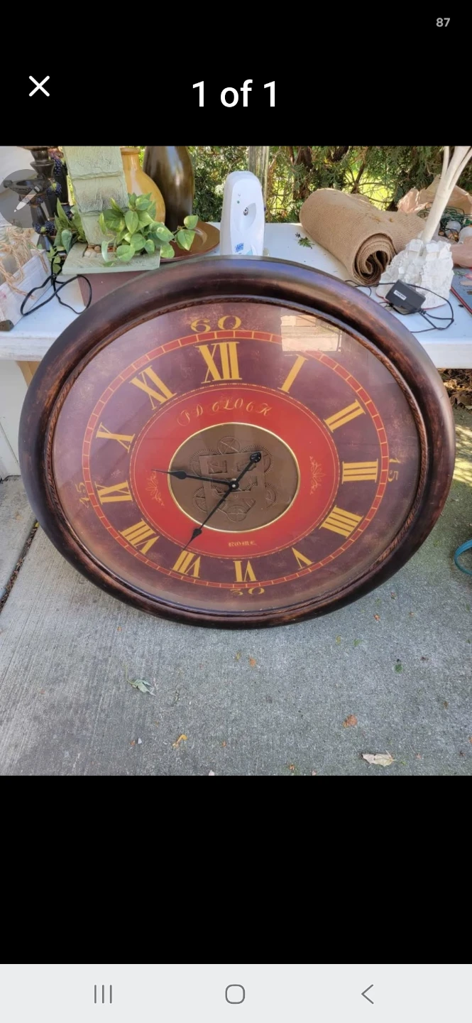 Large Roman Numeral Wall Clock