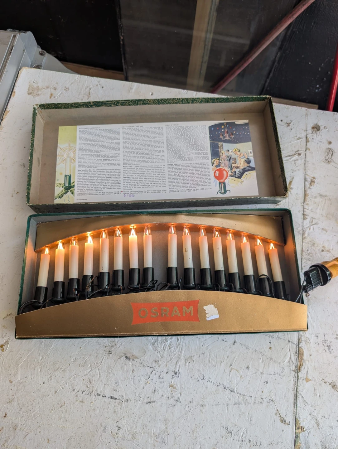 Vintage CHRISTMAS Tree Candle Lights OSRAM, Germany, 1950s - photo 2