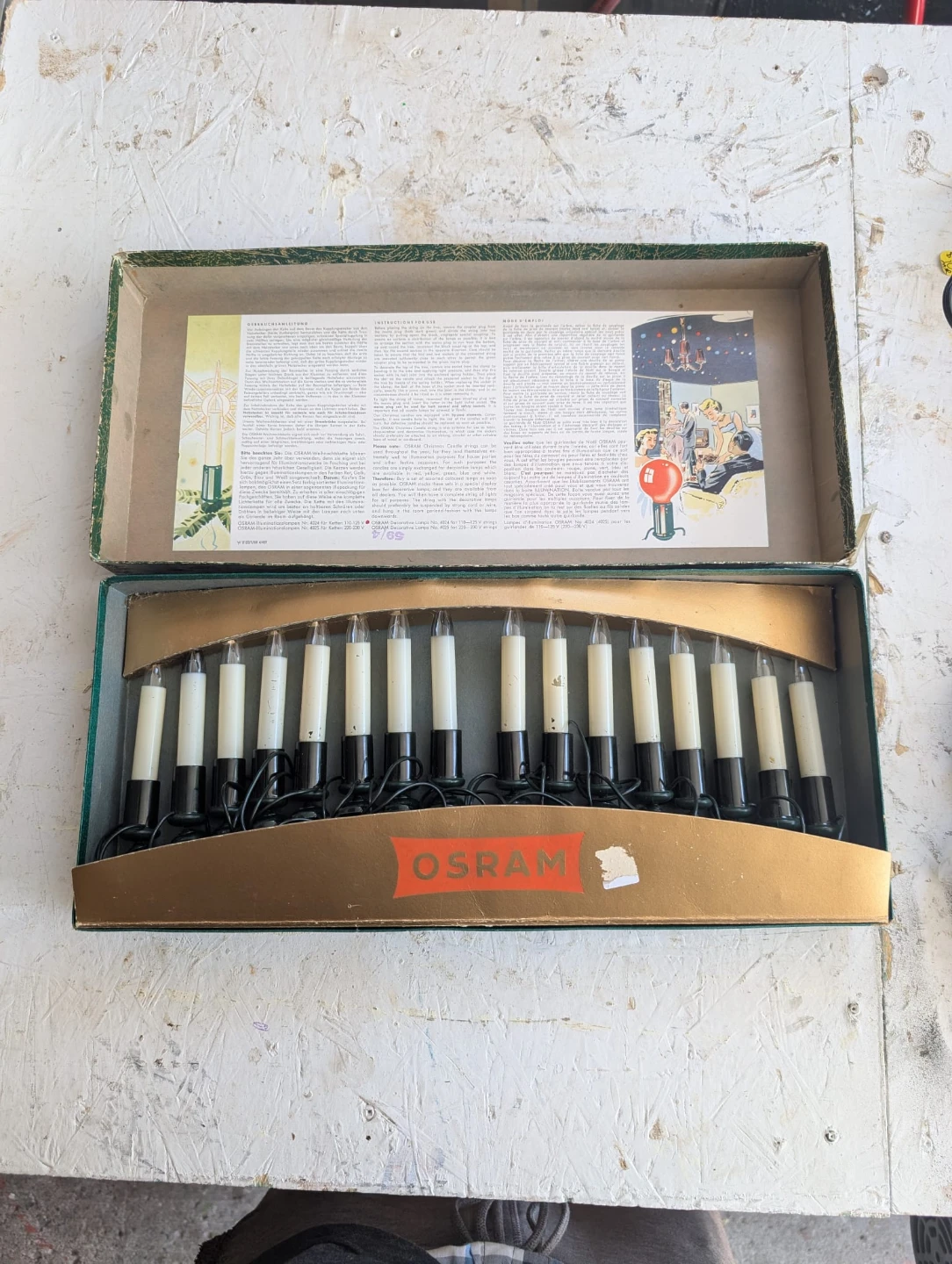 Vintage CHRISTMAS Tree Candle Lights OSRAM, Germany, 1950s - photo 4
