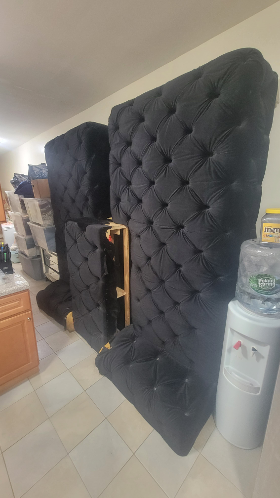 Used L-shaped Suede Couch