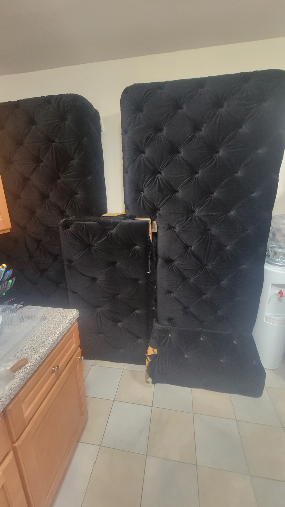 Used L-shaped Suede Couch - photo 2