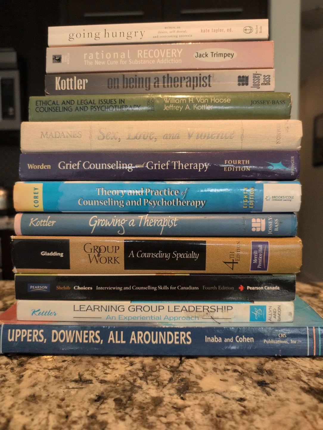 Stack of Counseling and Therapy Books