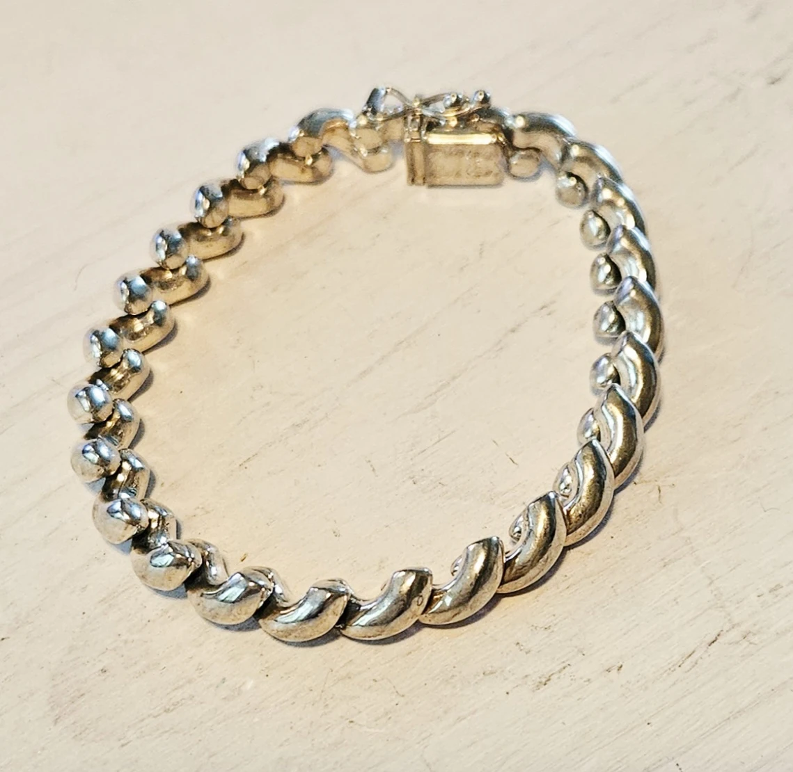 Sterling Silver Twisted Bracelet - Made in Italy