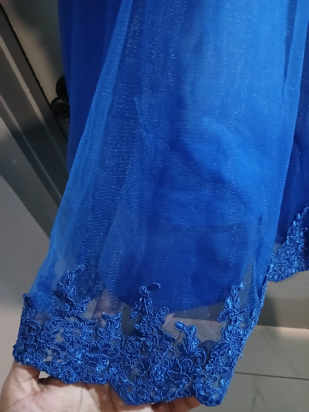 Royal Blue Lace Embellished Cocktail Dress - photo 5