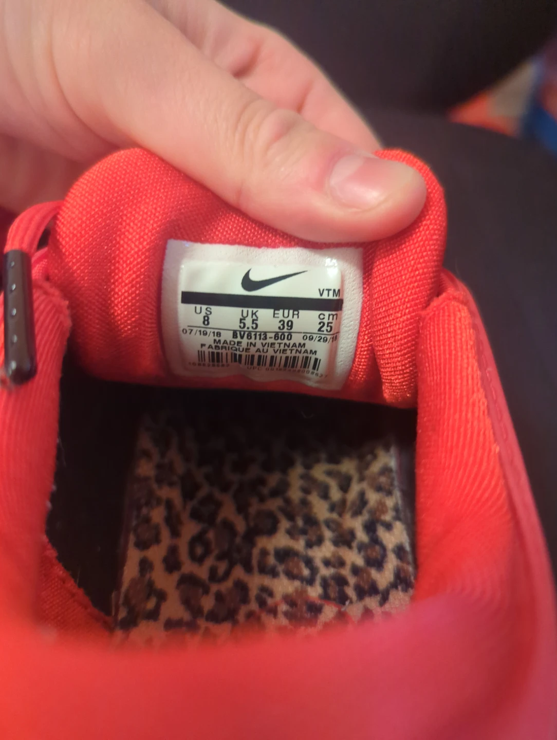 Nike Air Max 97 Red Leopard Print Shoes - photo 4