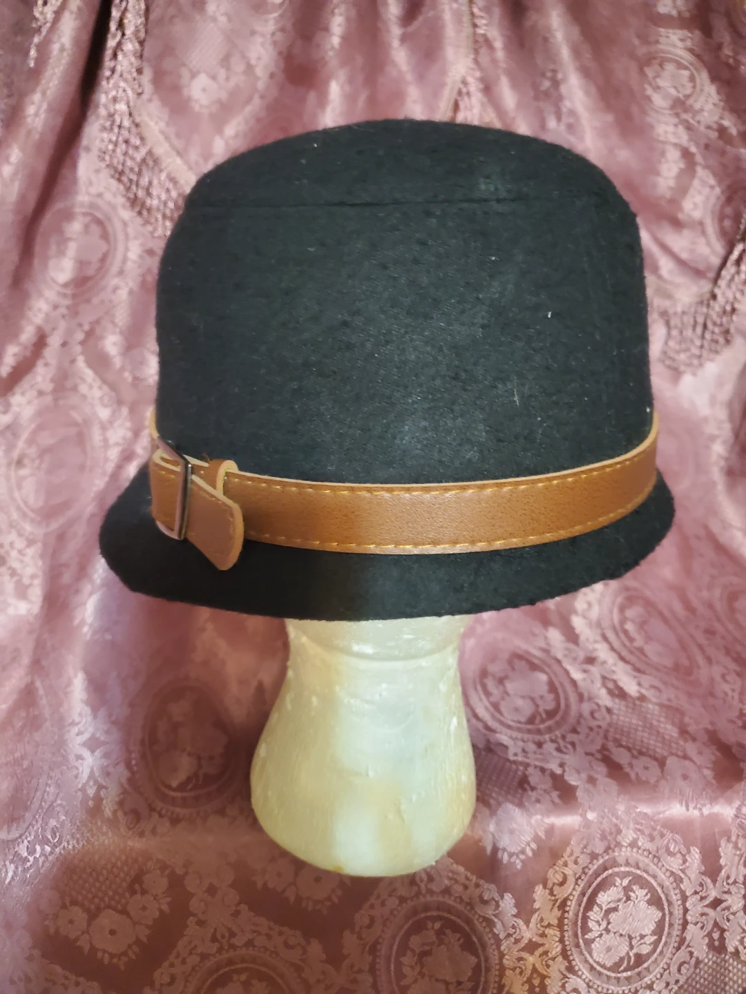 Black Felt Hat with Brown Band - photo 3