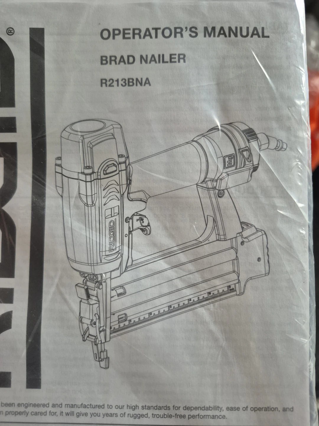 RIDGID R213BNA Brad Nailer with Case - photo 2