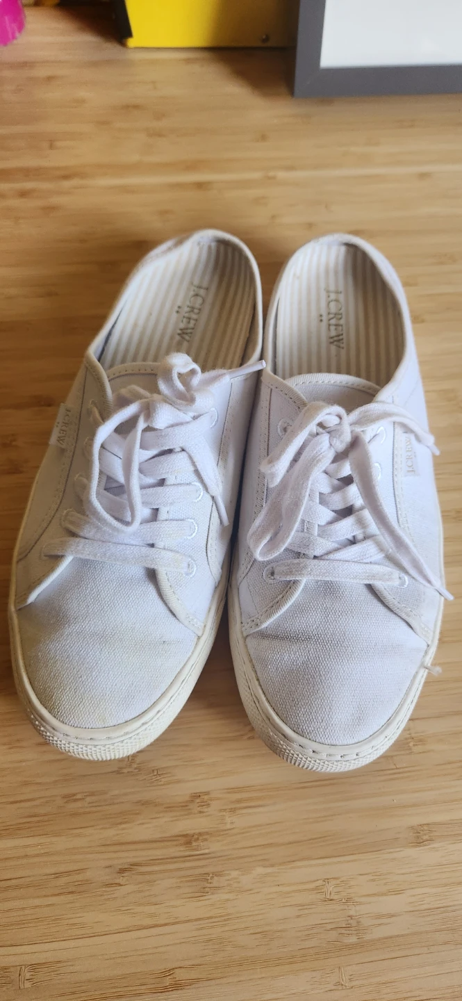 J. Crew White Canvas Slip-On Sneakers - photo 2