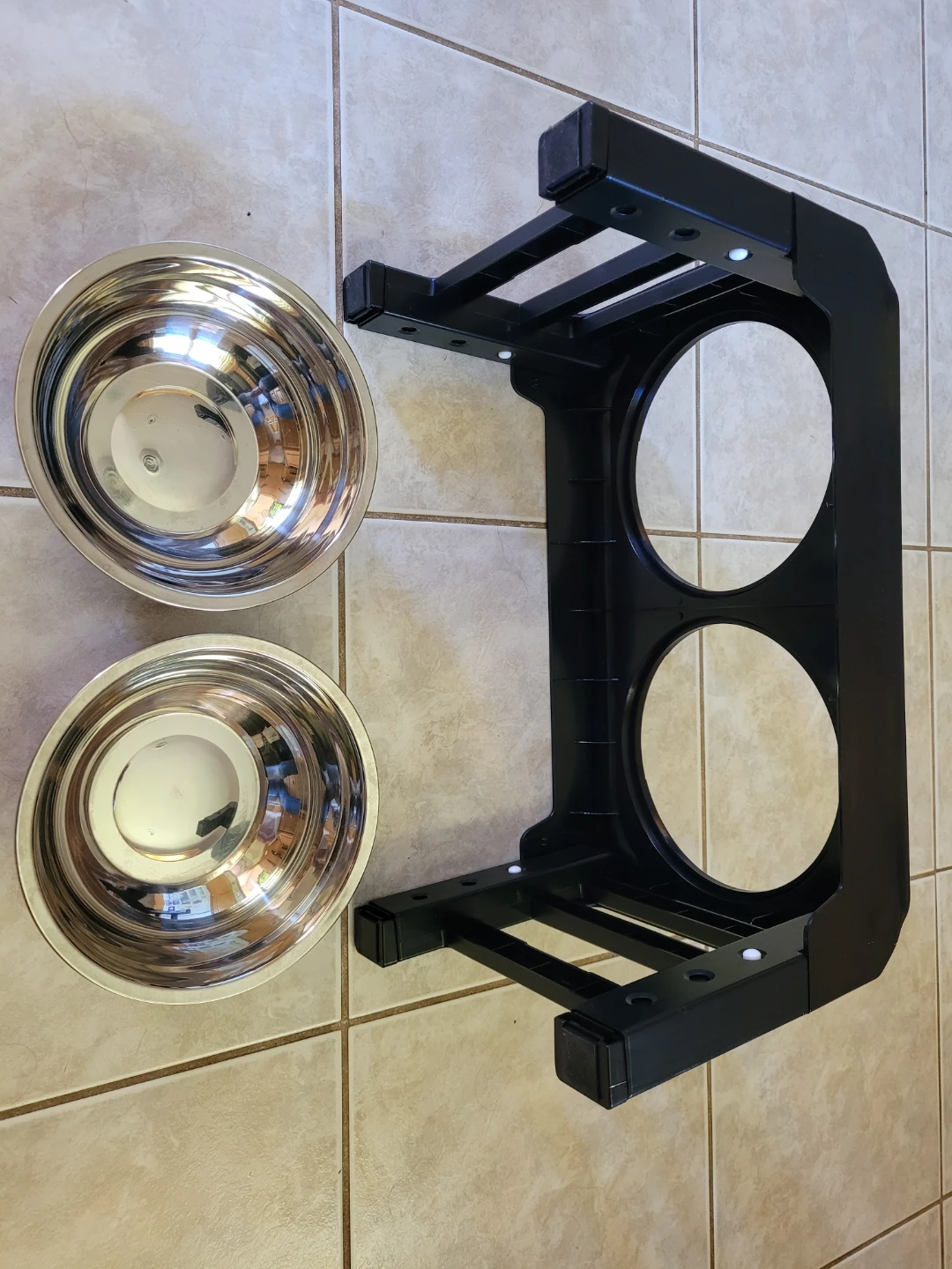 Elevated Dog Bowl Feeder with Stainless Steel Bowls - photo 5