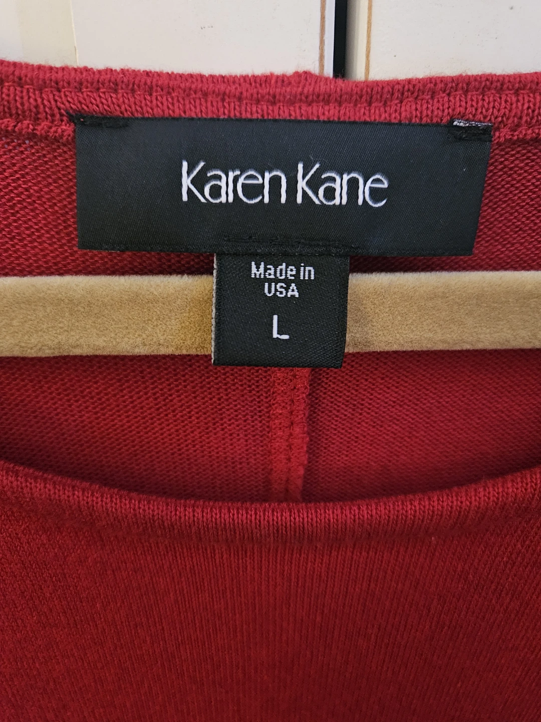 Karen Kane Red Long Sleeve Fit and Flare Dress - photo 3
