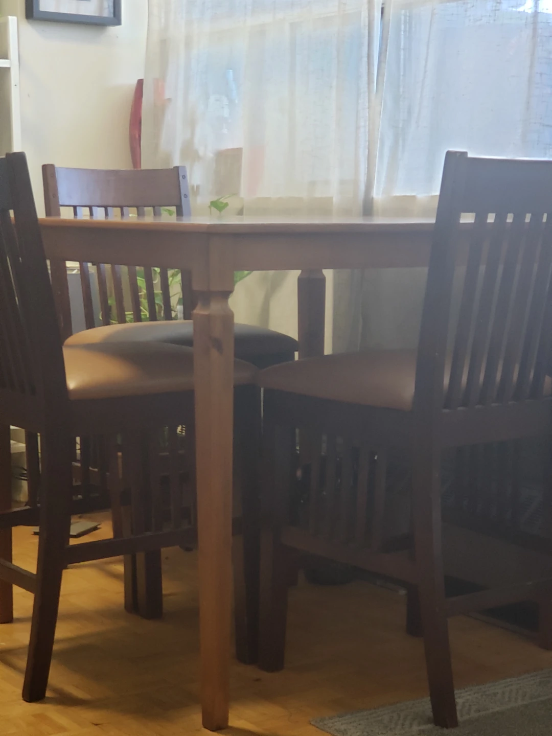 Wooden Dining Table and Chairs.