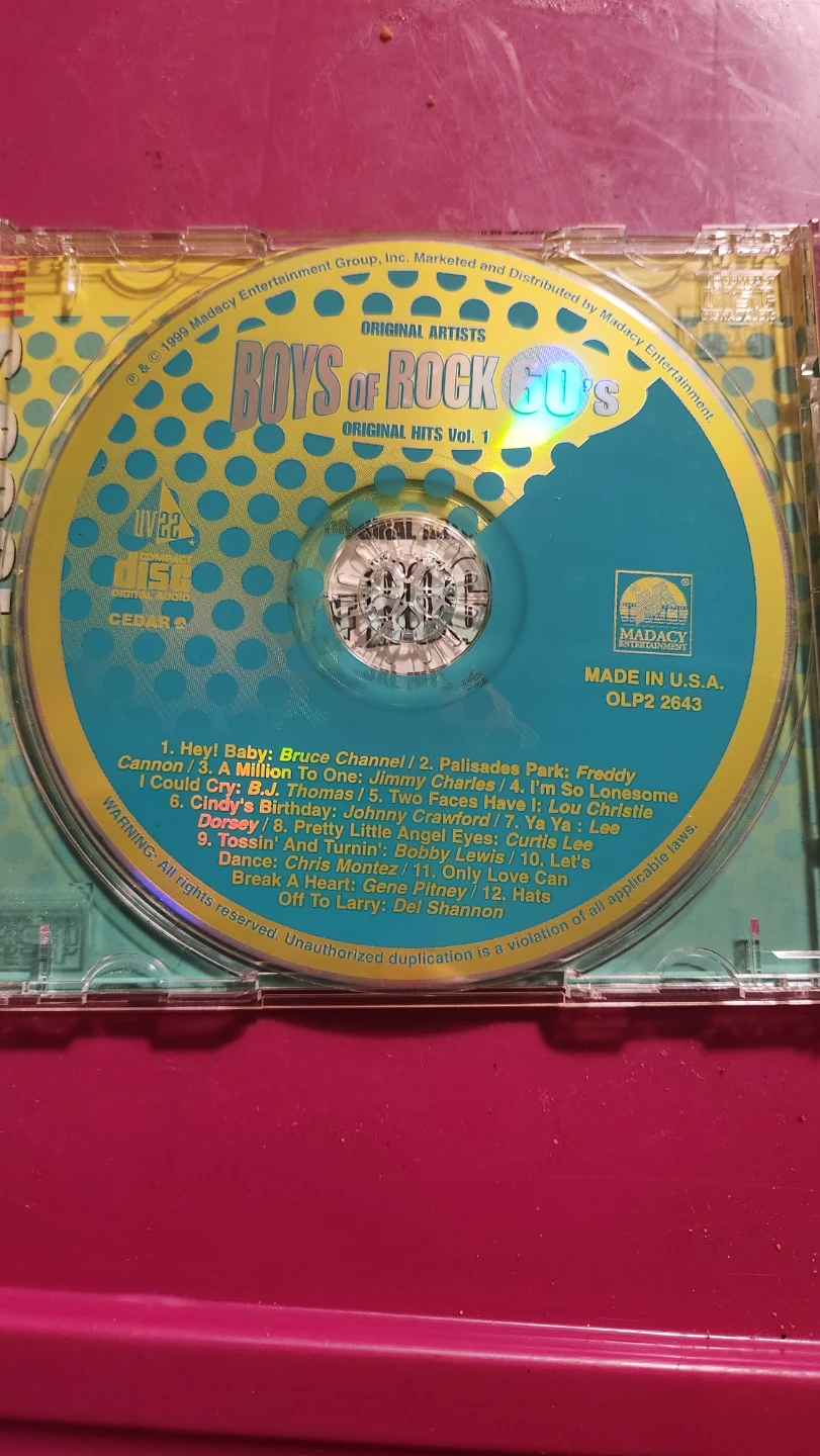 ⚽ Boys of Rock 60's Vol. 1 Original Hits CD - photo 4
