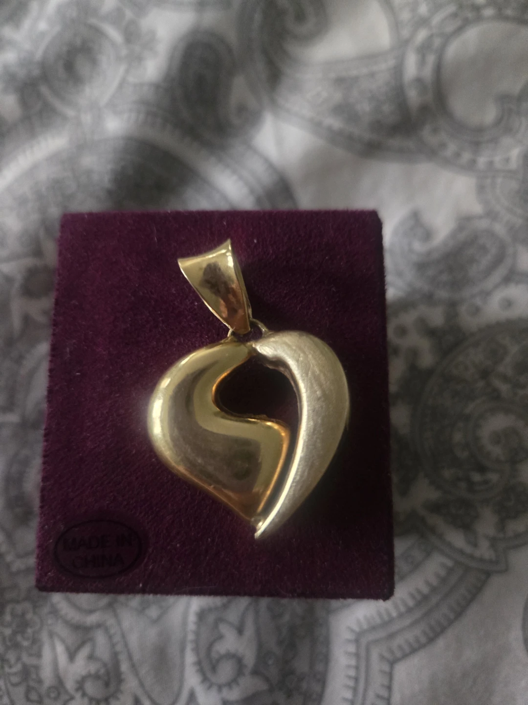 Gold Heart Pendant 18k