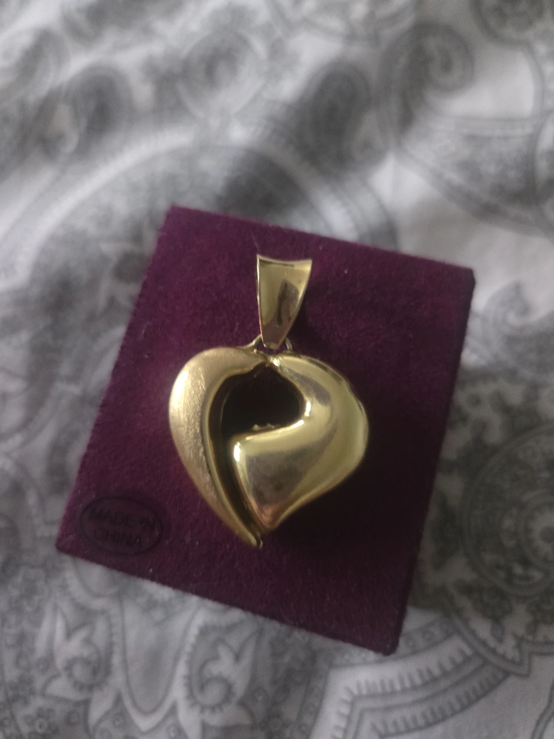 Gold Heart Pendant 18k - photo 2