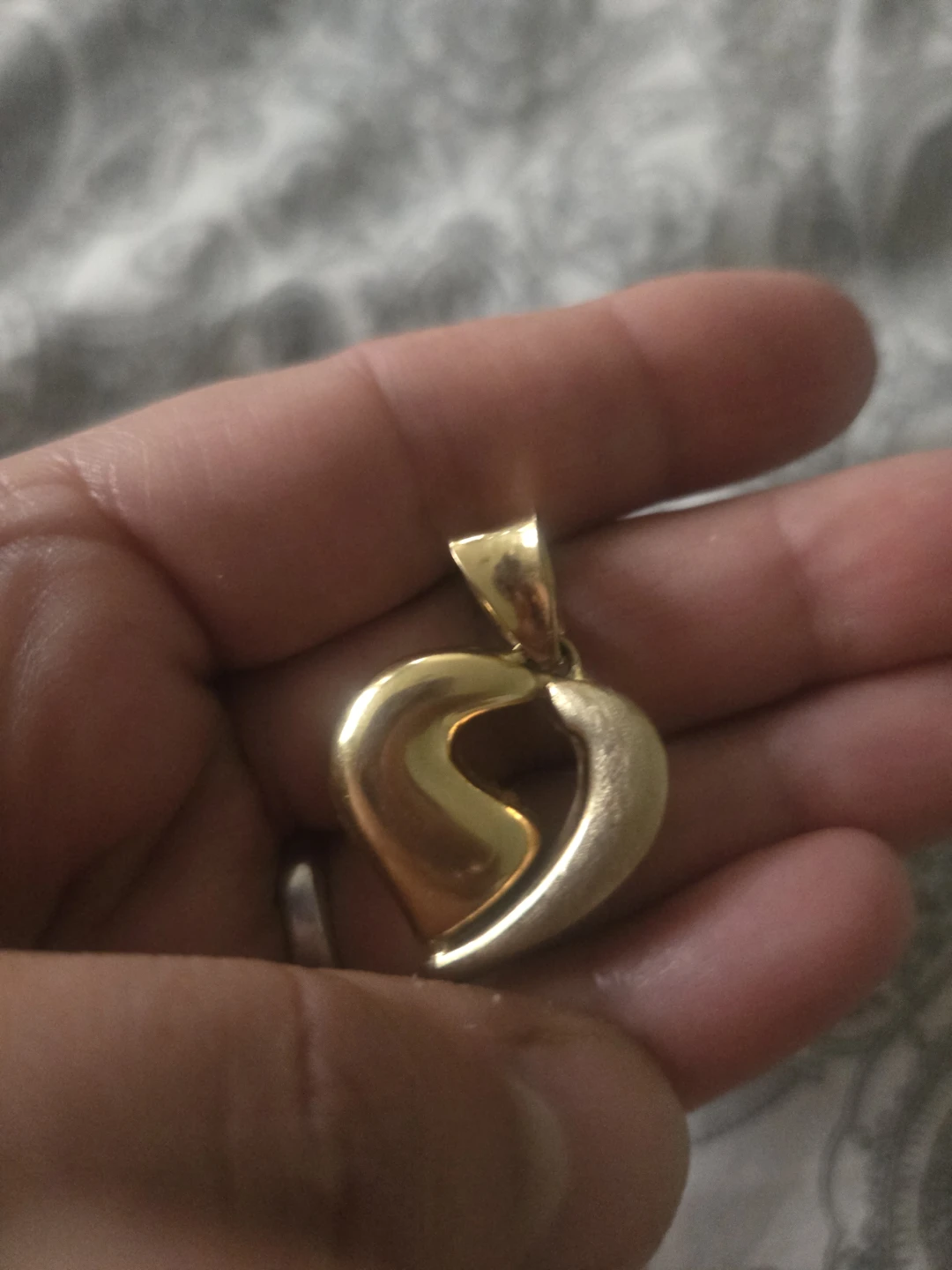 Gold Heart Pendant 18k - photo 3