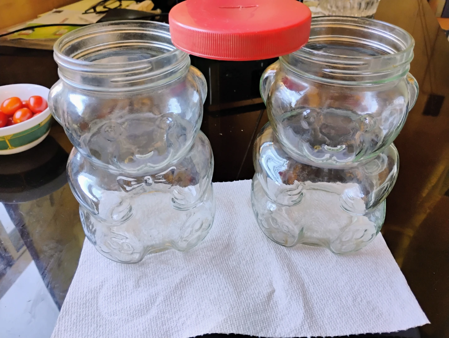 Vintage Kraft PB Glass Jars