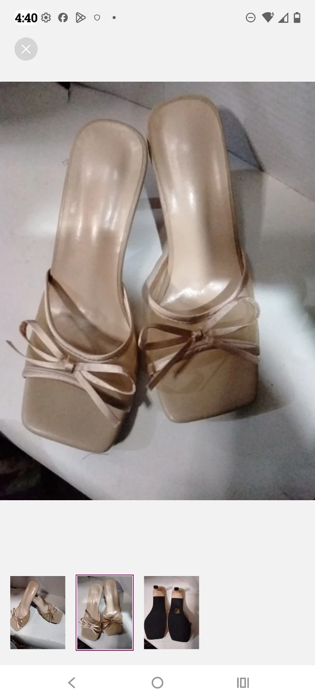 Beige Bow-Detail Mid Heel Mules for Women - photo 2