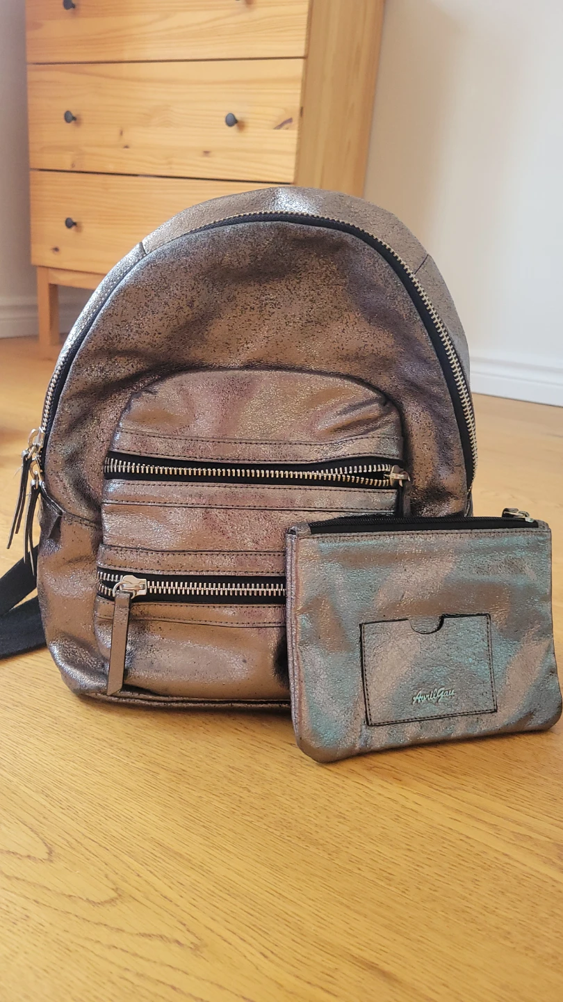 Silver Metallic Backpack with Pouch + Sequin Totebag - photo 3