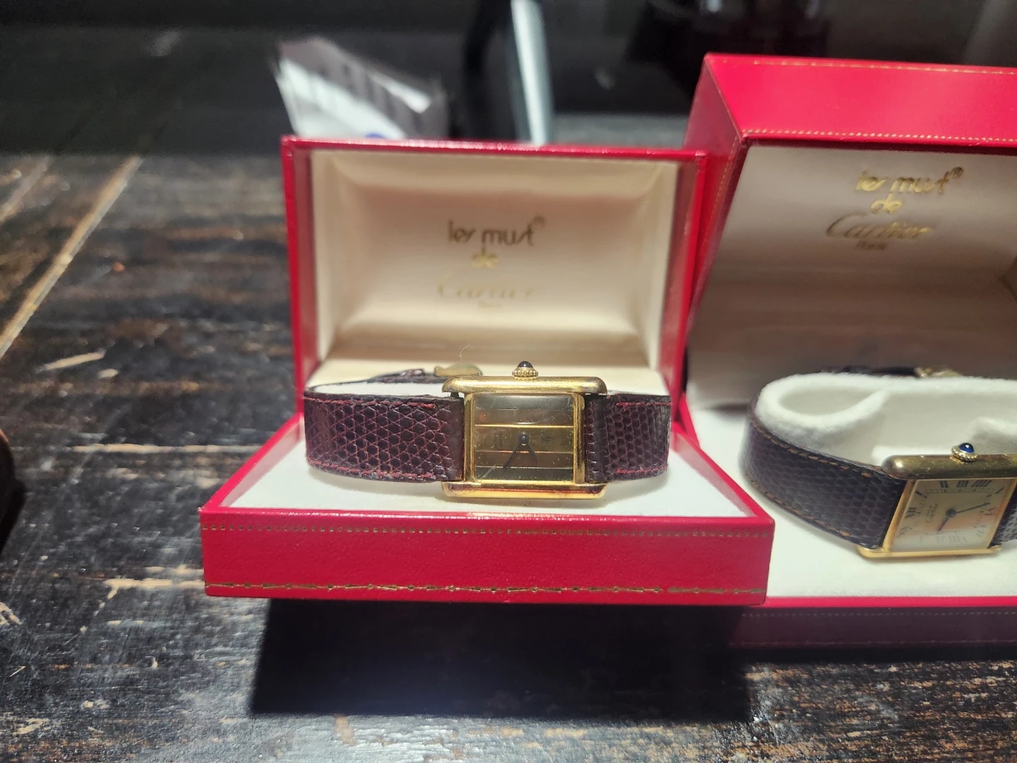 Cartier Argent Plaque OR G 20m Swiss Watch - photo 3