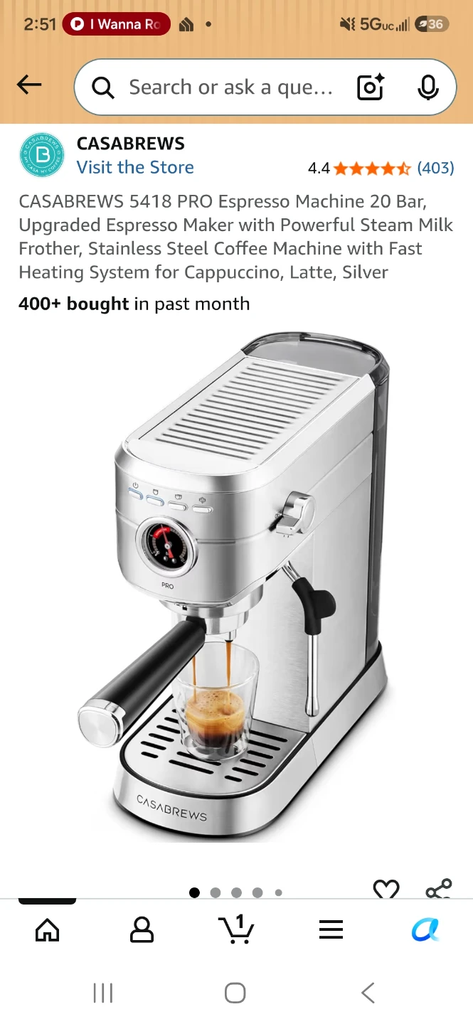 CASABREWS 5418 PRO Semi-Auto Espresso Machine - photo 2