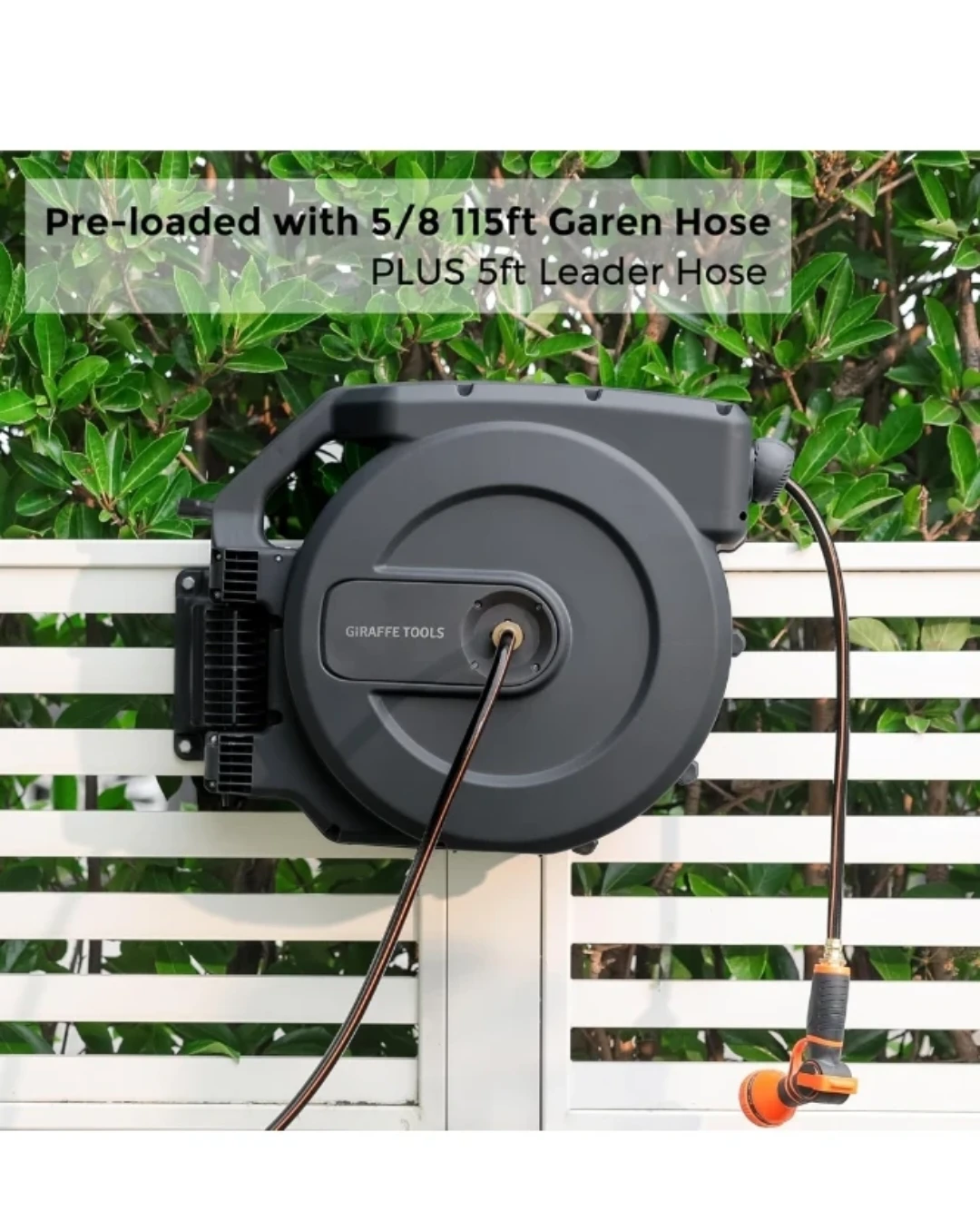 Giraffe Tools Retractable Garden Hose Reel - photo 2