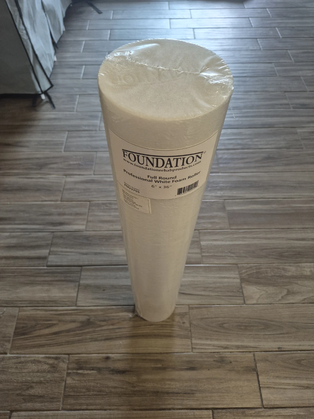 FOUNDATION Professional White Foam Roller 6" x 36"