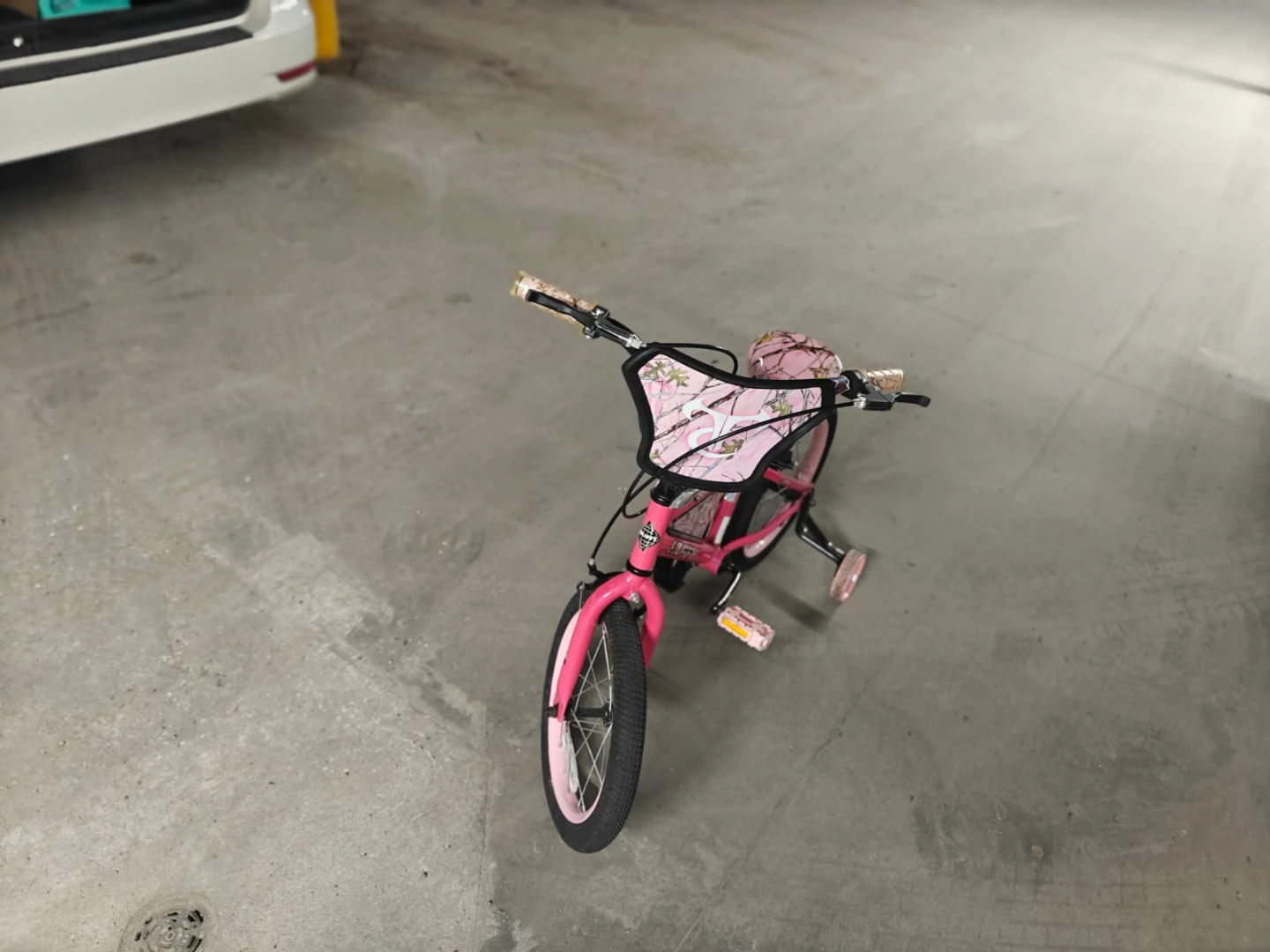 Kids Pink Bike with Training Wheels - photo 2