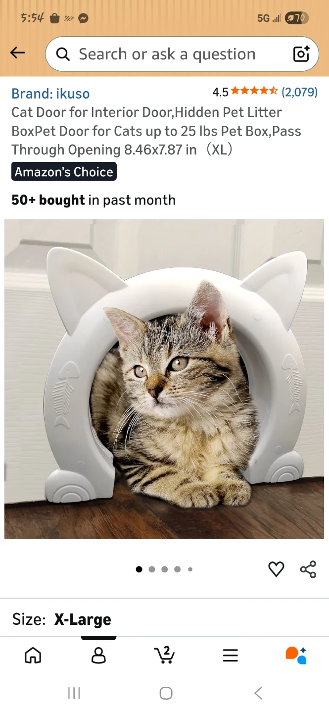 Cat Door for Interior Doors - X-Large