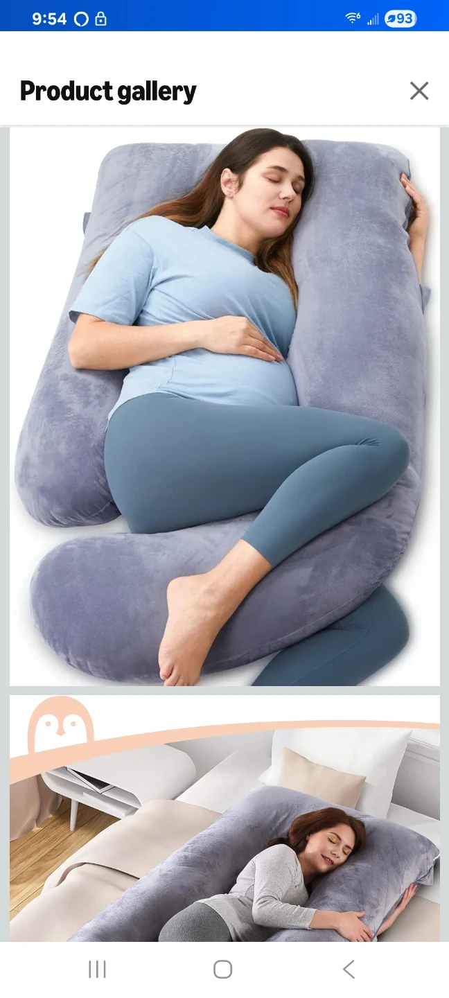 Momcozy U Shaped Full Body Pregnancy Pillow - Grey - photo 3