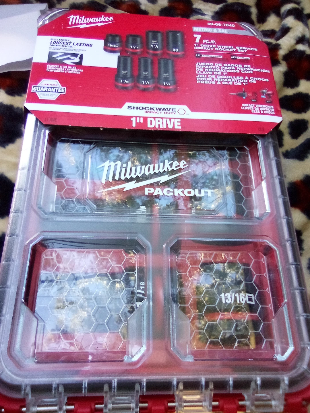 Milwaukee 7-Pc 1" Drive Impact Socket Set