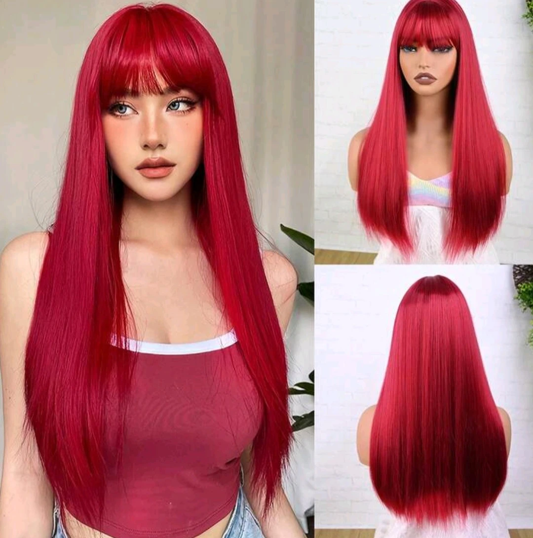Women's Long Red Wig - photo 2