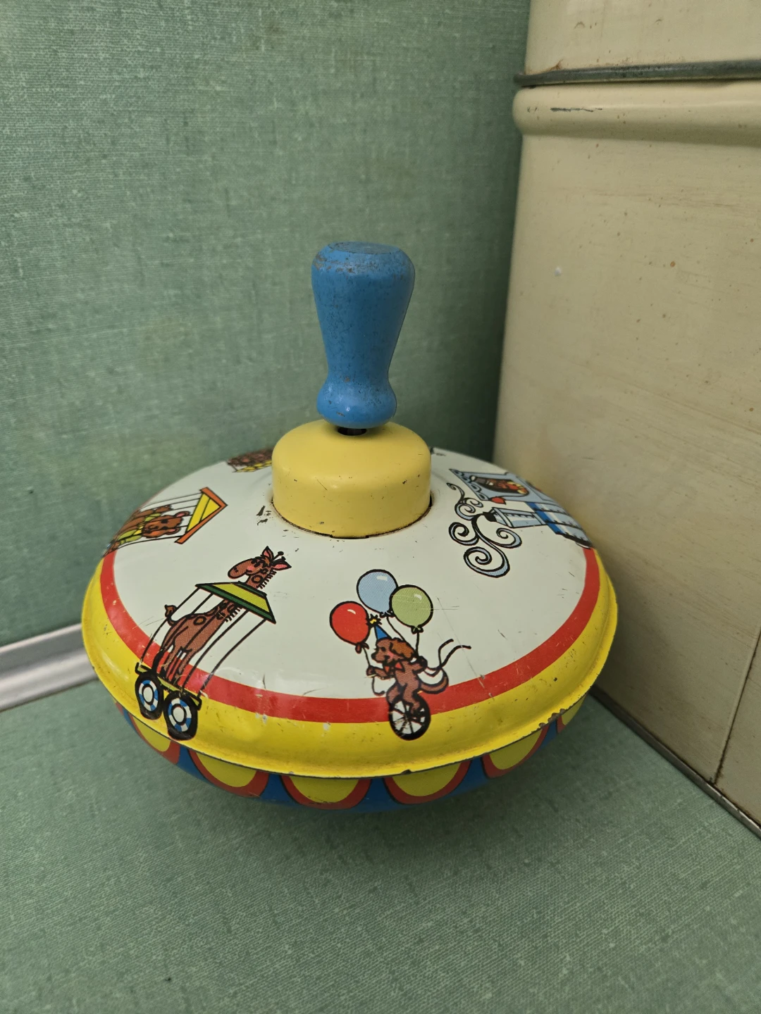 Vintage Metal Spinning Top