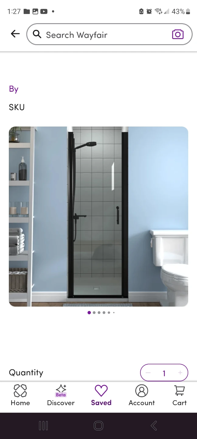 Silver 24-25 3/8 in. W x 72 in. Frameless Glass Shower Door