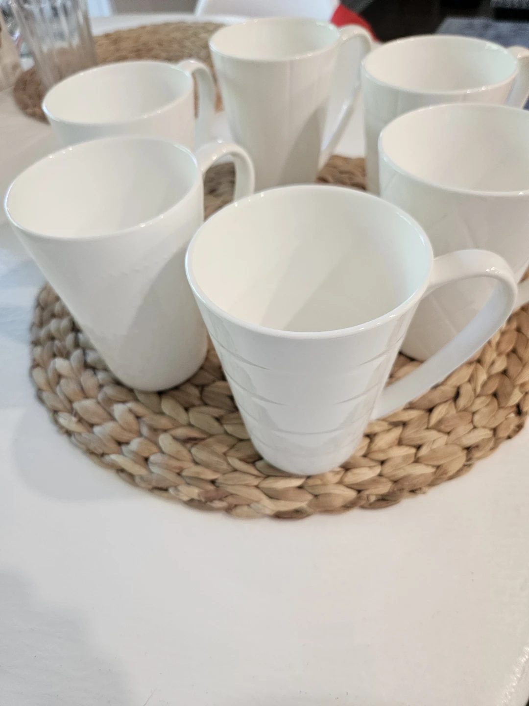 Set of 6 White Ceramic Mugs - photo 2