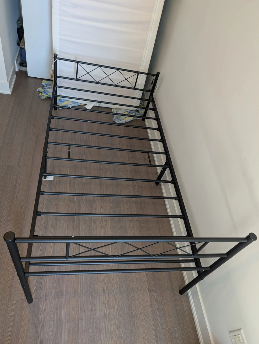 Twin Bed frame with mattress - photo 4