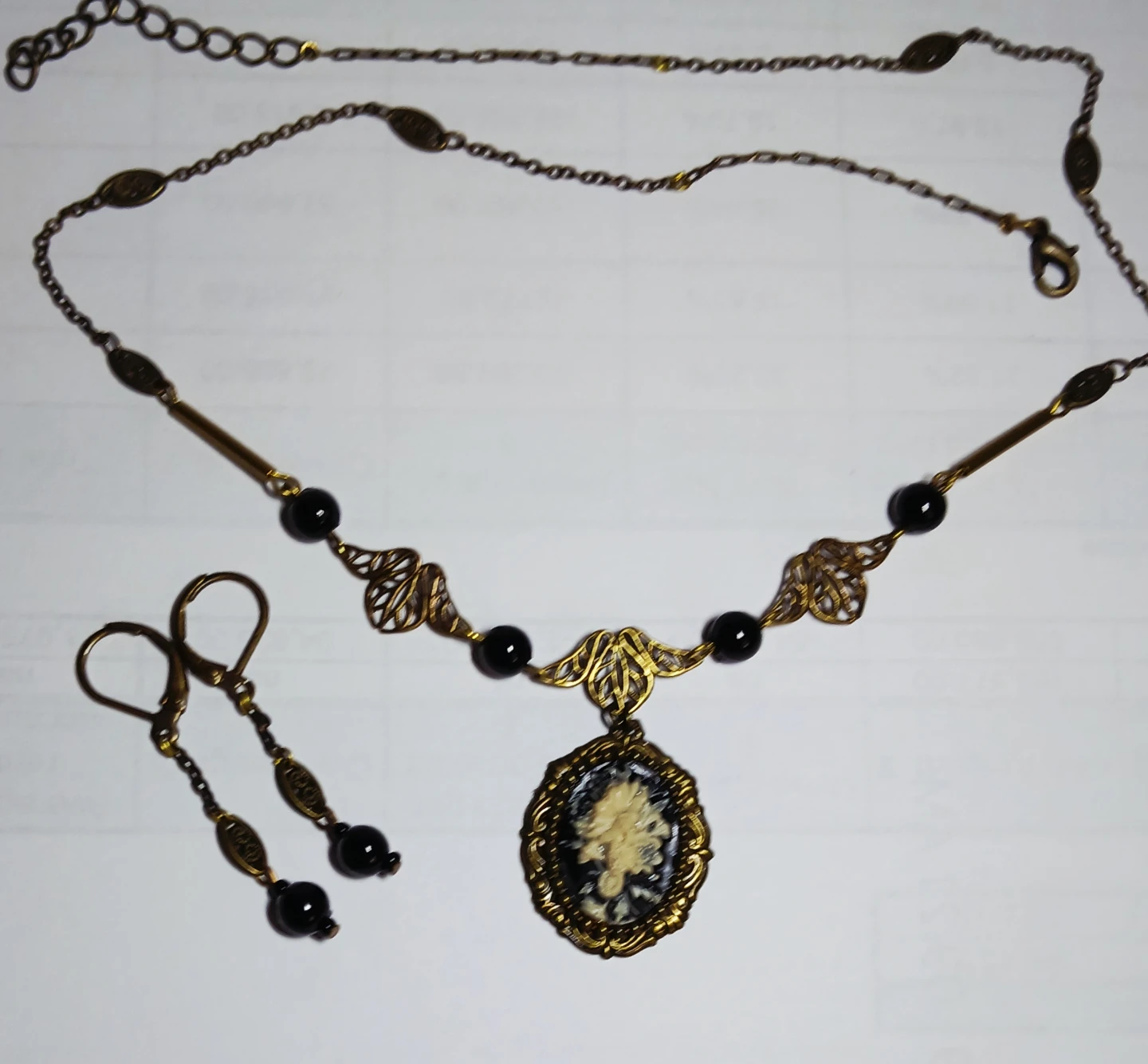 Cameo Necklace, Earrings, and Ring Set - photo 4