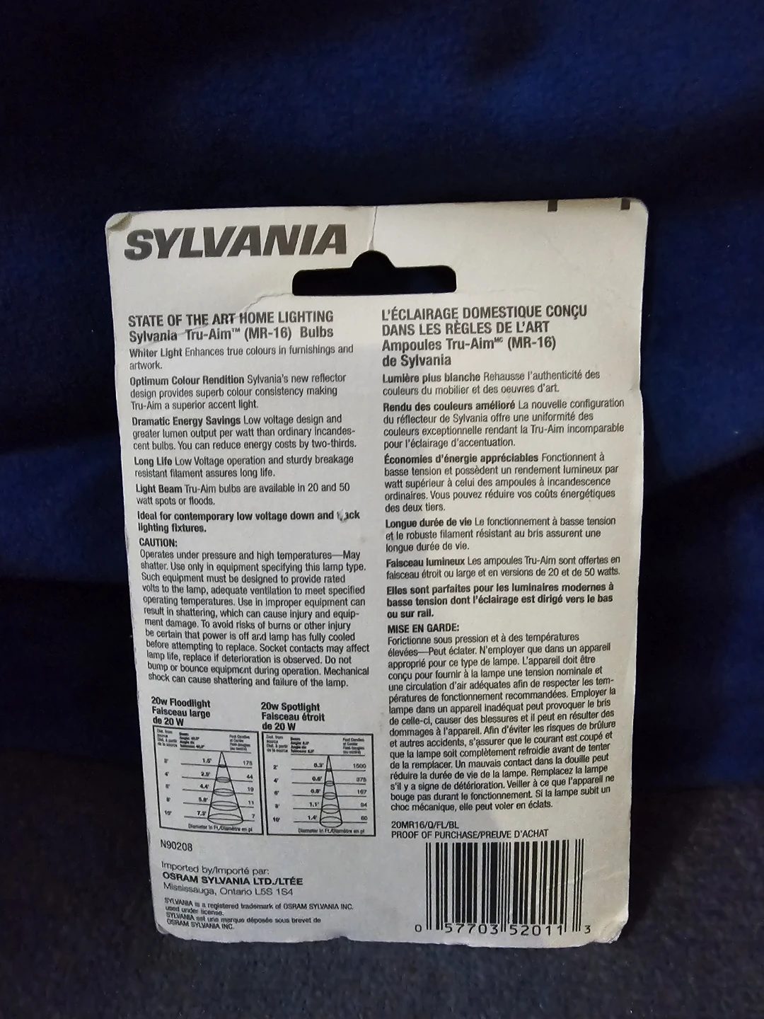 Sylvania 20W Halogen MR16 Light Bulb - photo 2