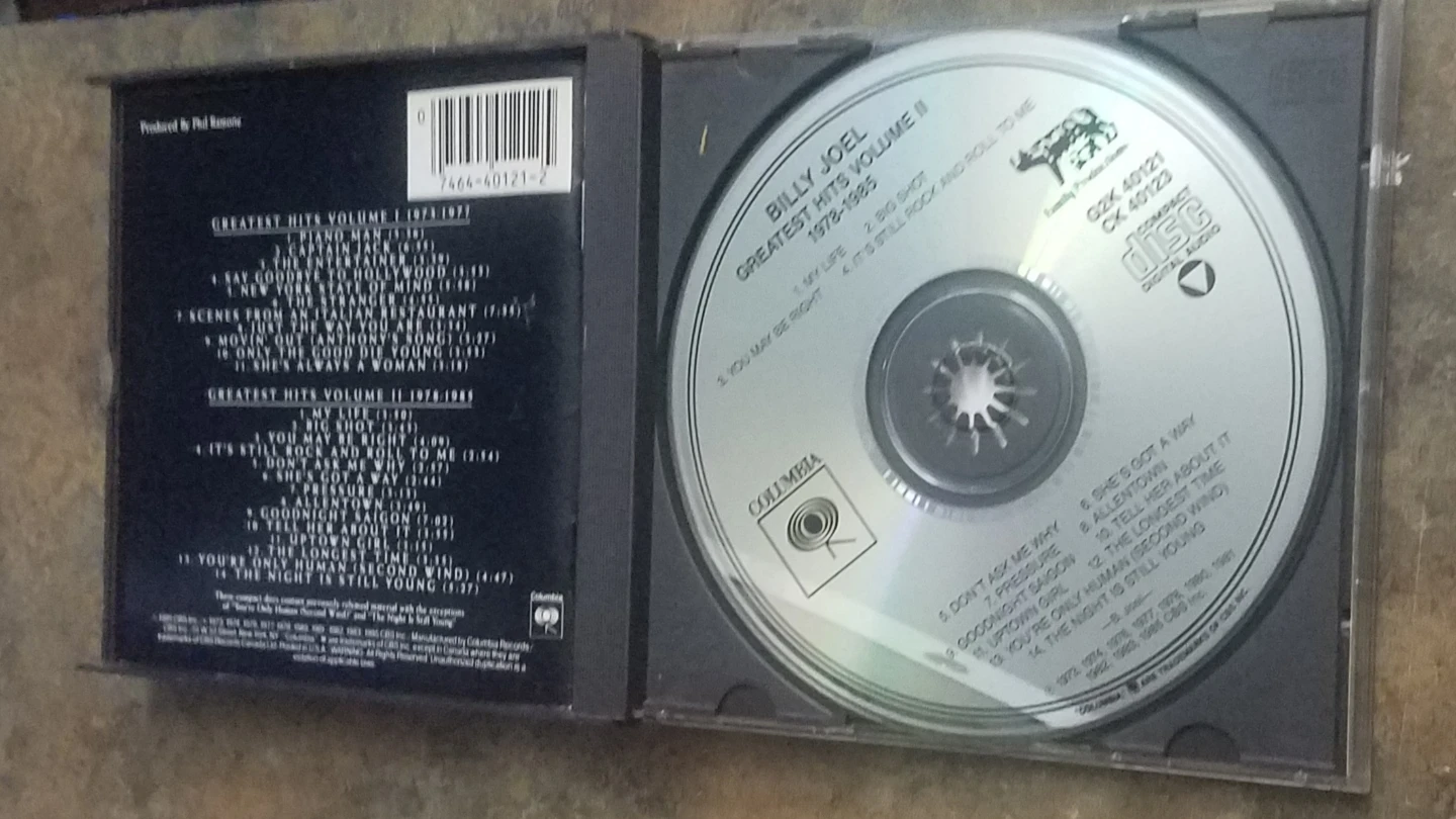 Billy Joel Greatest Hits Volume 1 & 2 Near Mint 2 CD Set - photo 4