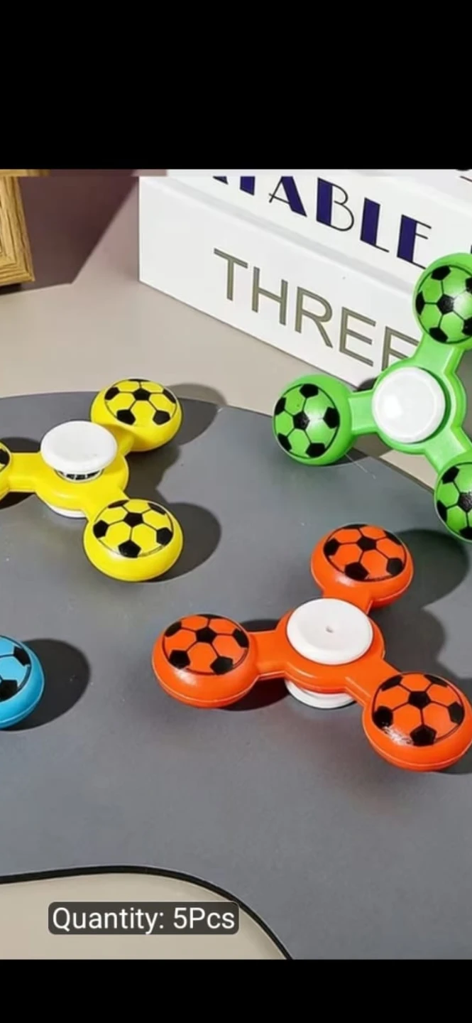 5 Pack Football Spinner Toys